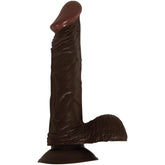 AFRO AMERICAN WHOPPER- 8INVIBRATING W/ BALLS BROWN